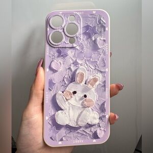 iphone 15 pro max Purple Bunny iPhone Case - Magsafe